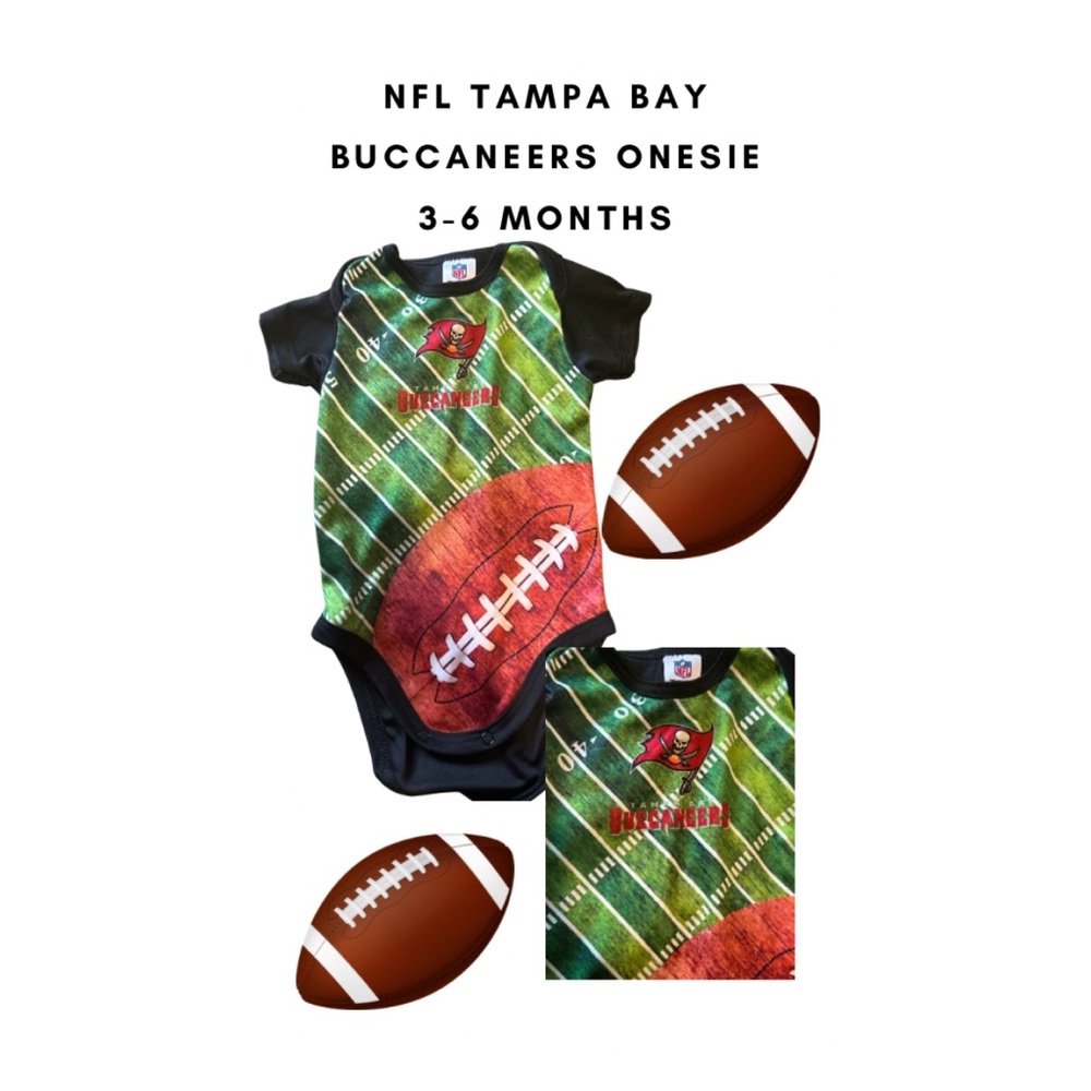 NFL Tampa Bay Buccaneers Green and Red Onesie